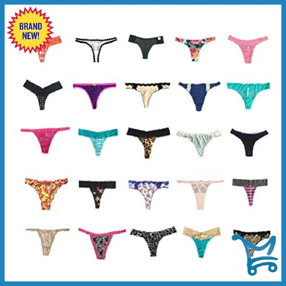 24-Pack Women's Cotton Thongs G-Strings Assorted Styles US Sizes - Picture 6 of 8